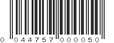 UPC 044757000050