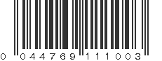 UPC 044769111003