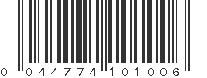 UPC 044774101006