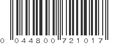 UPC 044800721017