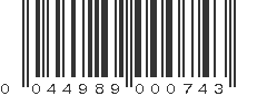 UPC 044989000743