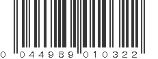 UPC 044989010322