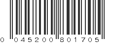 UPC 045200801705