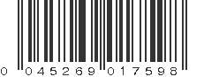 UPC 045269017598