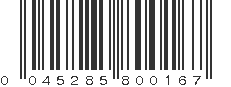 UPC 045285800167