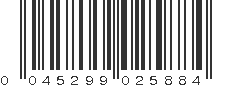 UPC 045299025884