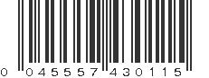 UPC 045557430115