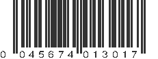 UPC 045674013017