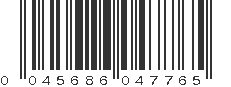 UPC 045686047765