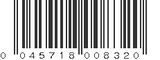 UPC 045718008320