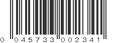 UPC 045733002341