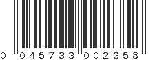 UPC 045733002358