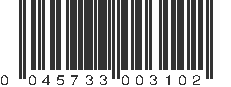 UPC 045733003102