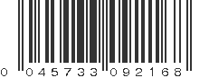 UPC 045733092168