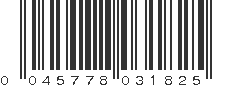 UPC 045778031825