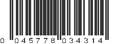 UPC 045778034314