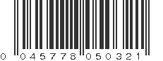 UPC 045778050321