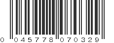 UPC 045778070329