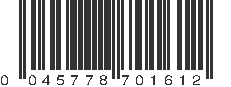 UPC 045778701612