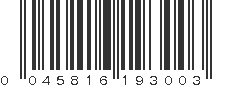 UPC 045816193003