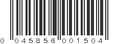 UPC 045856001504