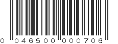 UPC 046500000706