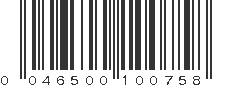 UPC 046500100758