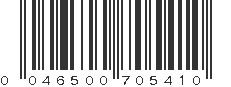 UPC 046500705410