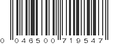 UPC 046500719547