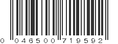 UPC 046500719592