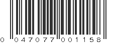 UPC 047077001158