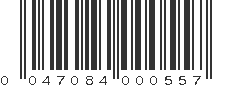 UPC 047084000557