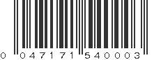 UPC 047171540003