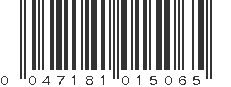 UPC 047181015065