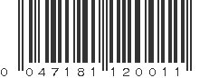 UPC 047181120011