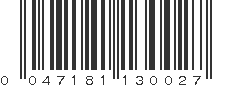 UPC 047181130027