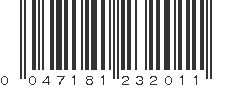 UPC 047181232011