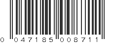 UPC 047185008711