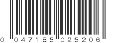 UPC 047185025206