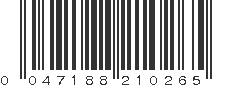 UPC 047188210265