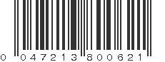 UPC 047213800621