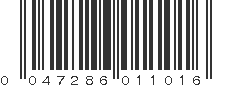 UPC 047286011016