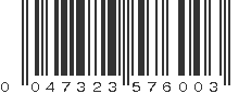 UPC 047323576003