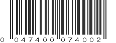 UPC 047400074002