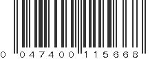 UPC 047400115668