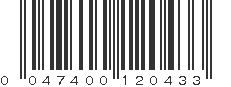 UPC 047400120433