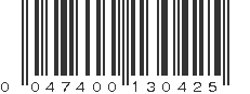 UPC 047400130425