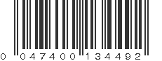 UPC 047400134492