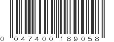 UPC 047400189058