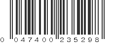 UPC 047400235298